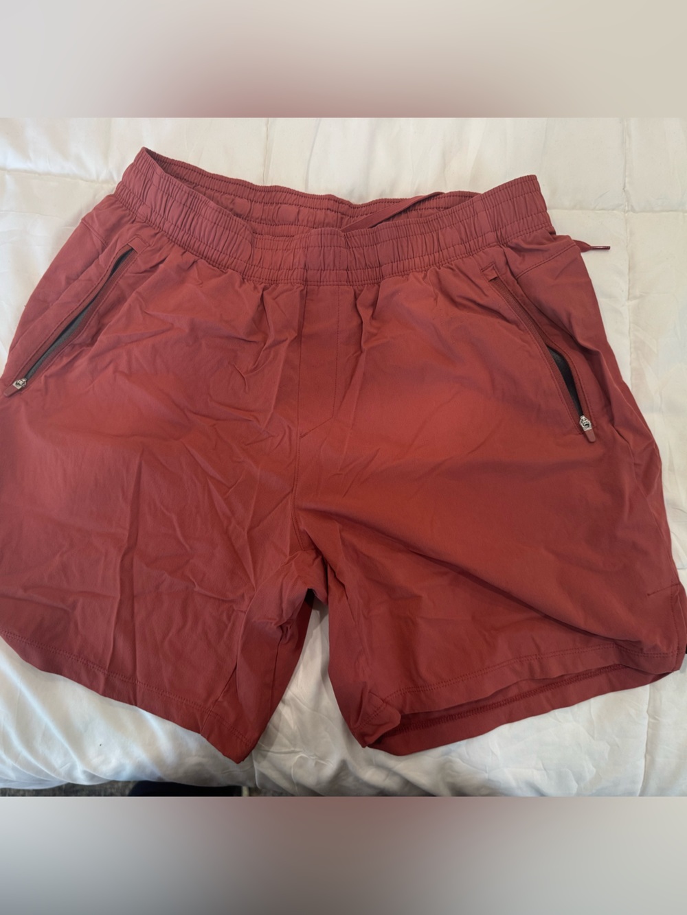 All in motion Men's Athletic Shorts in Brick Red